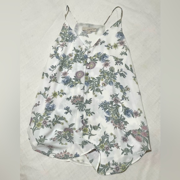 LOFT Ann Taylor Flowy Floral Tunic Tank size M - Picture 8 of 12